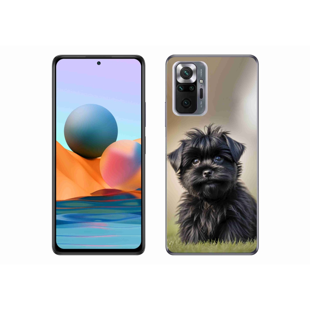 Gél borítás mmCase a Xiaomi Redmi Note 10 Pro számára - aranyos fekete kutya