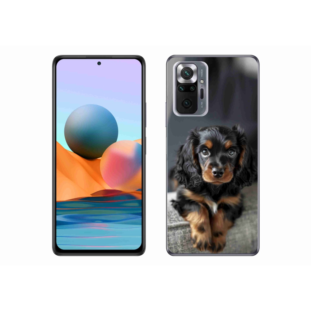 Gél borítás mmCase a Xiaomi Redmi Note 10 Pro számára - aranyos hosszú szőrű tacskó