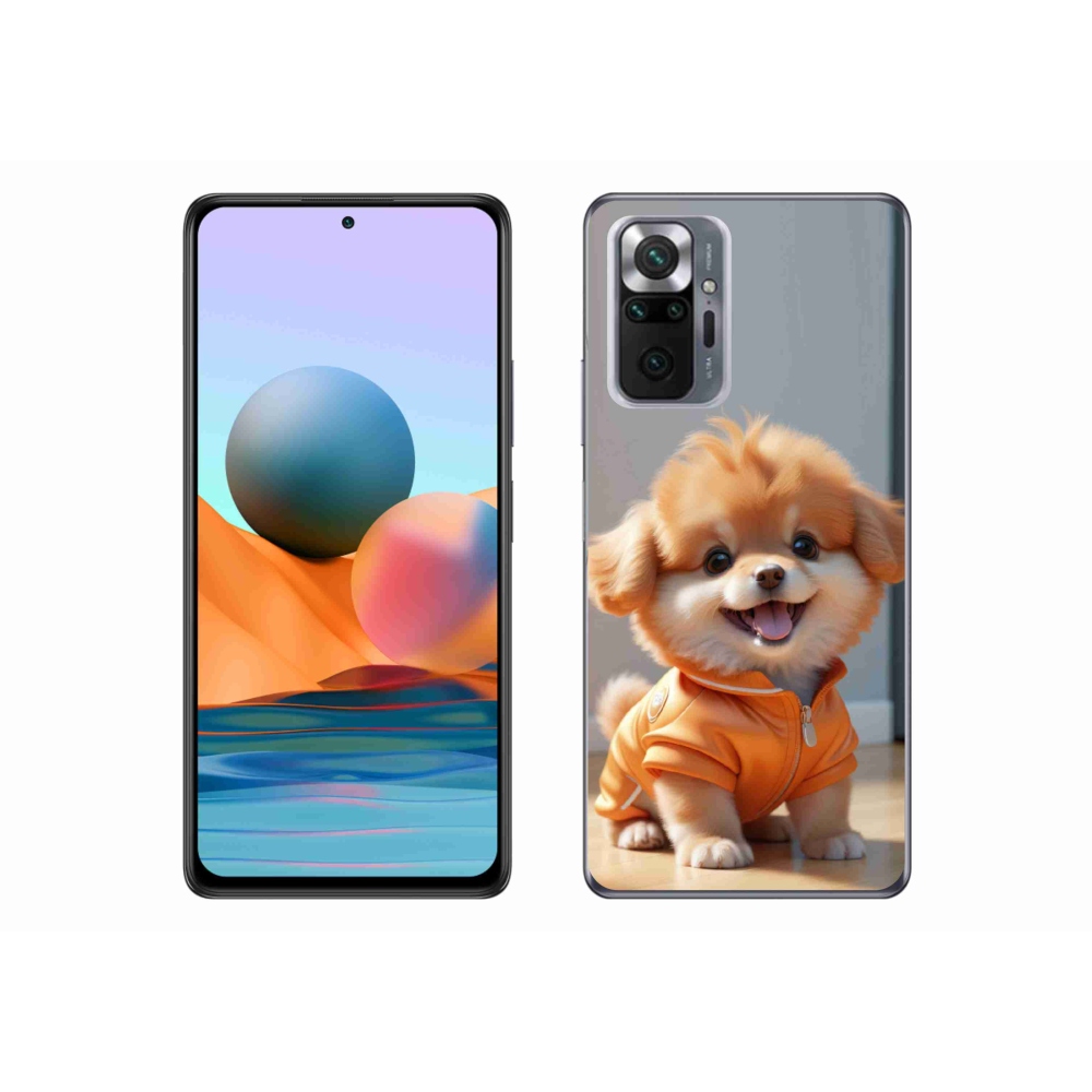 Zselés borítás mmCase a Xiaomi Redmi Note 10 Pro számára - aranyos pomerániai pulóverben
