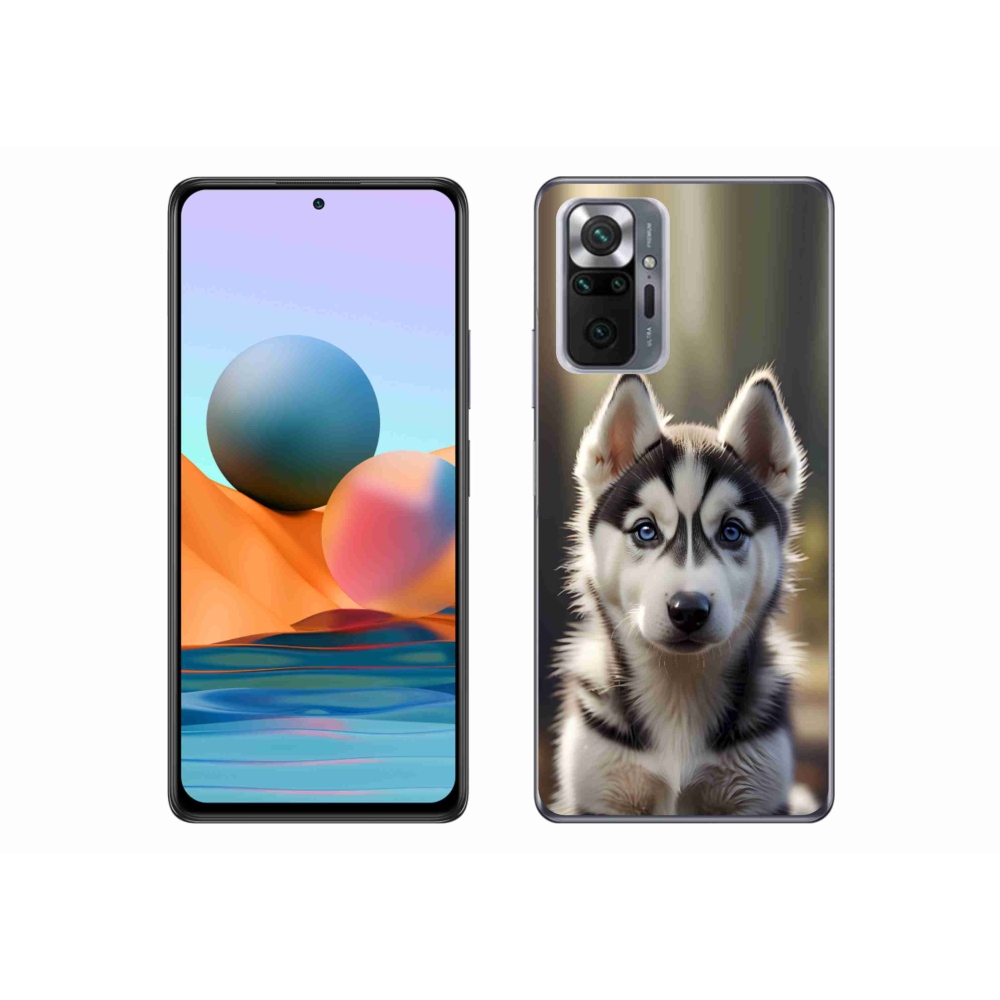 Gél borítás mmCase a Xiaomi Redmi Note 10 Pro számára - aranyos szibériai husky