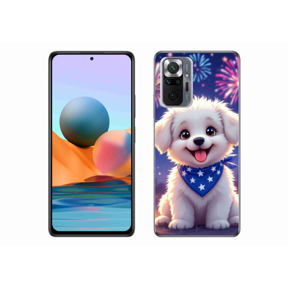 Gél borítás mmCase a Xiaomi Redmi Note 10 Pro számára - ünnepi kölyökkutyakölyök