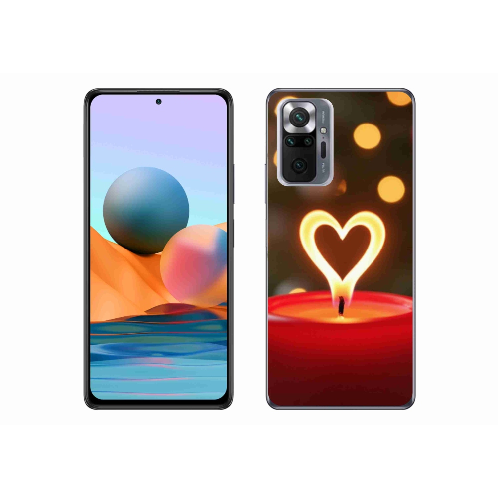 Gél borítás mmCase a Xiaomi Redmi Note 10 Pro készülékhez - láng szíve