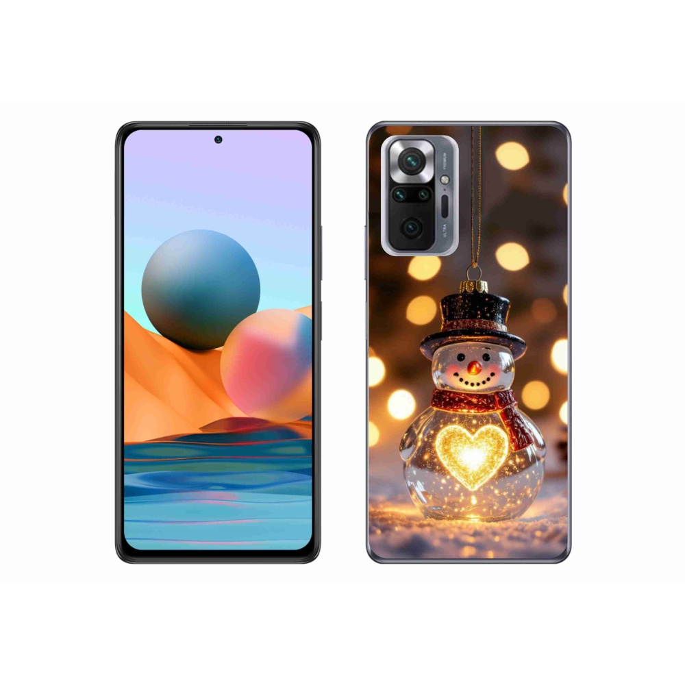Gél borítás mmCase a Xiaomi Redmi Note 10 Pro számára - karácsonyi hóember