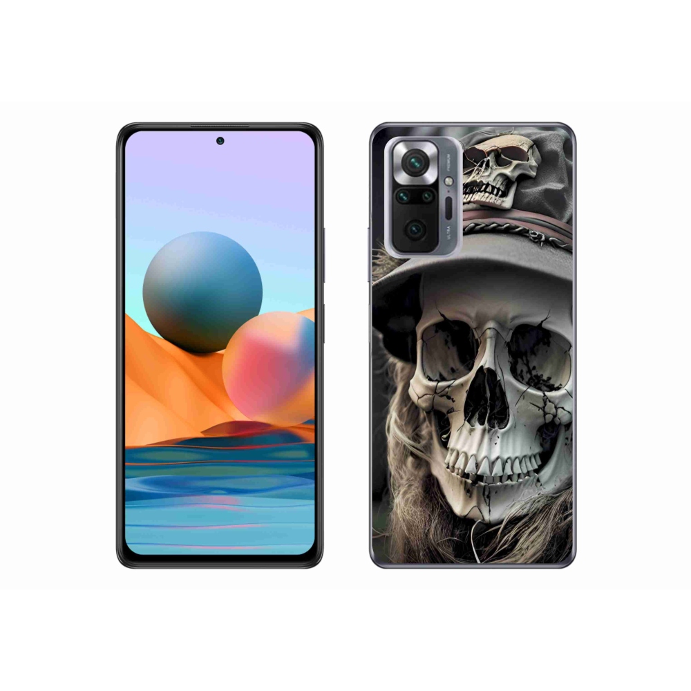 Gél borítás mmCase a Xiaomi Redmi Note 10 Pro készülékhez - sötét koponya