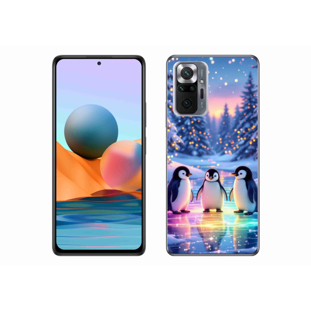Gél borítás mmCase a Xiaomi Redmi Note 10 Pro számára - pingvinek