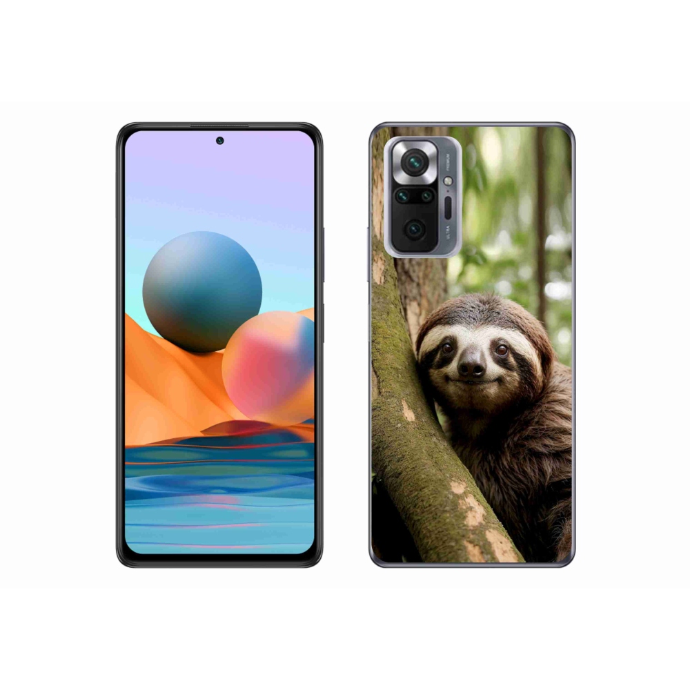 Gél borítás mmCase a Xiaomi Redmi Note 10 Pro készülékhez - mosolygó lajhár