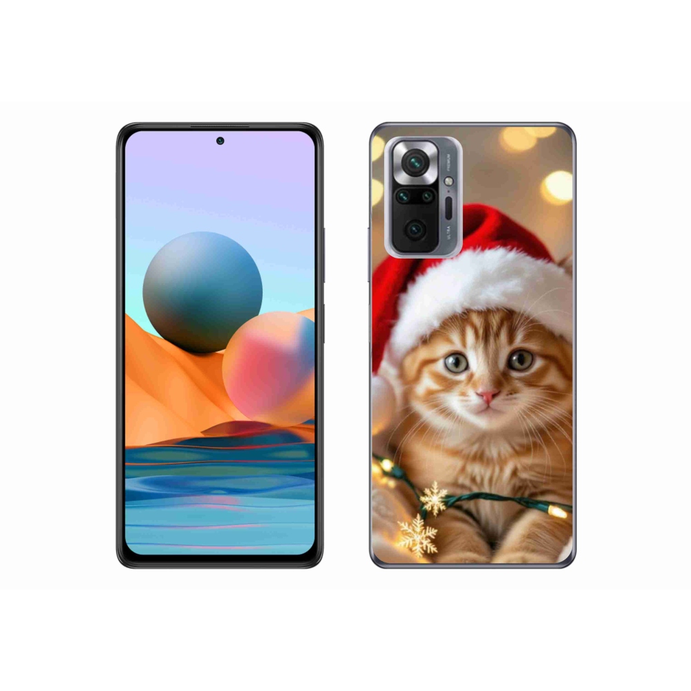 Gél borítás mmCase a Xiaomi Redmi Note 10 Pro számára - Karácsonyi cica