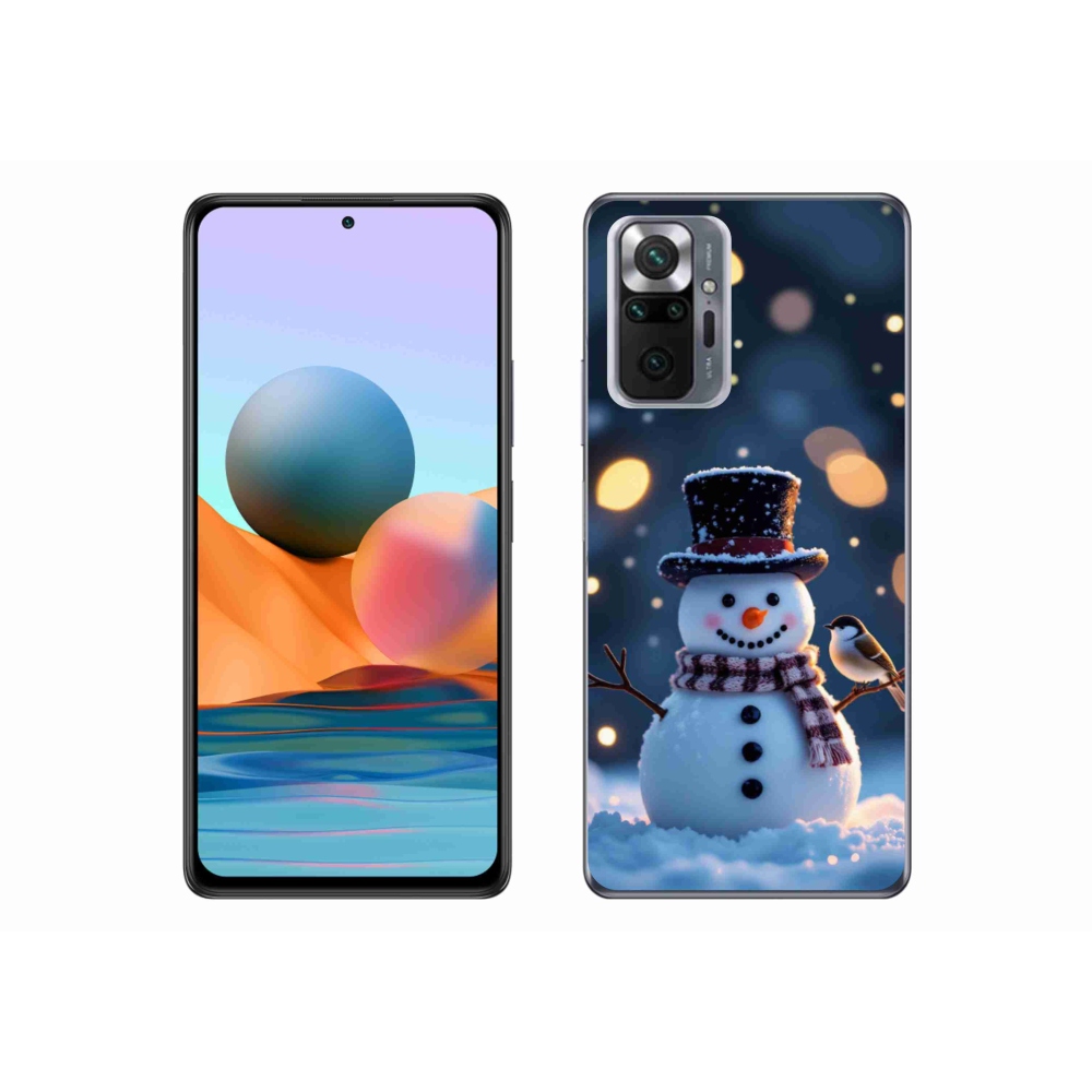 Gél borítás mmCase a Xiaomi Redmi Note 10 Pro számára - karácsonyi hóember
