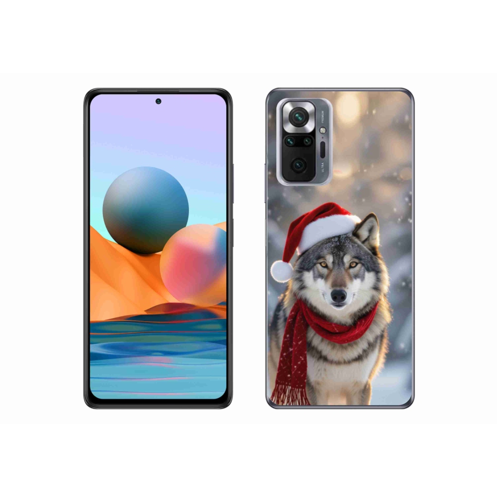 Gél borítás mmCase a Xiaomi Redmi Note 10 Pro számára - Karácsonyi farkas