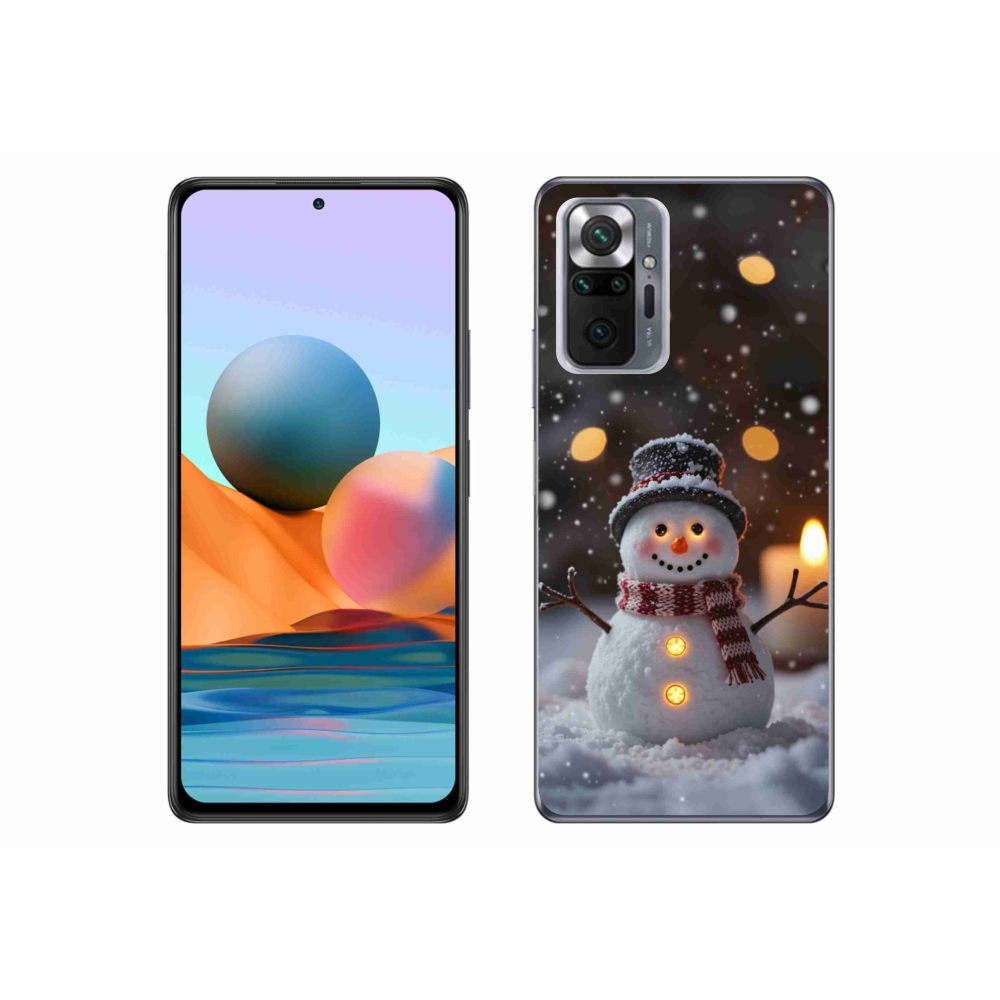 Gél borítás mmCase a Xiaomi Redmi Note 10 Pro számára - boldog hóember