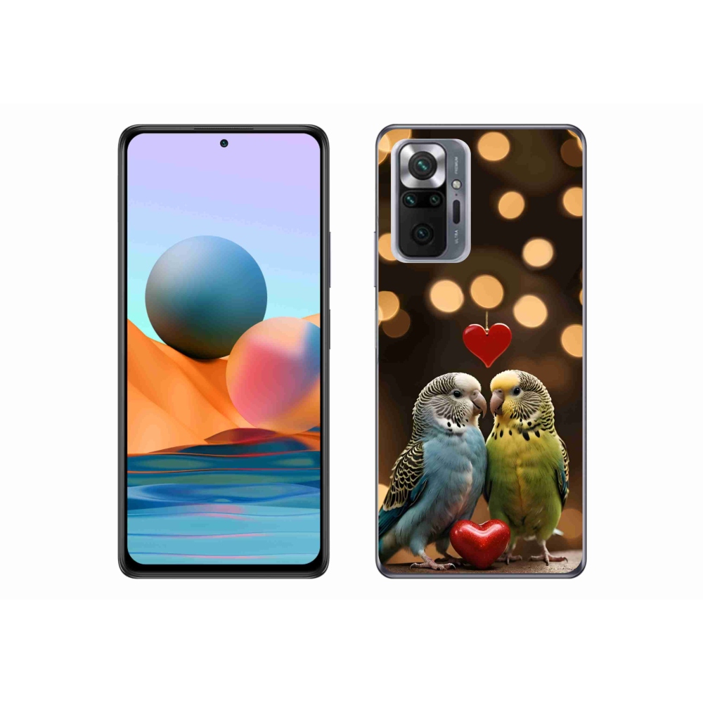 Gél borítás mmCase a Xiaomi Redmi Note 10 Pro készülékhez - szerelmes papagájok