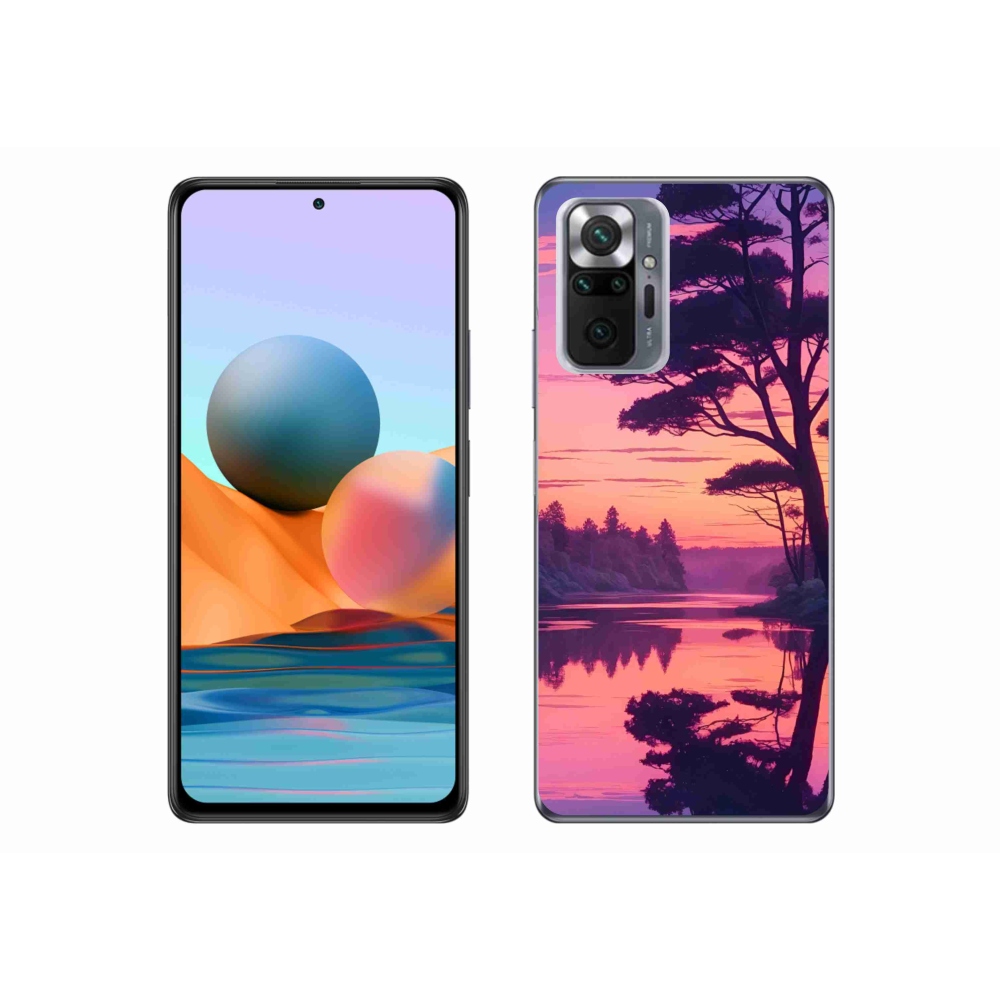 Gél borítás mmCase a Xiaomi Redmi Note 10 Pro számára - naplemente a tó felett