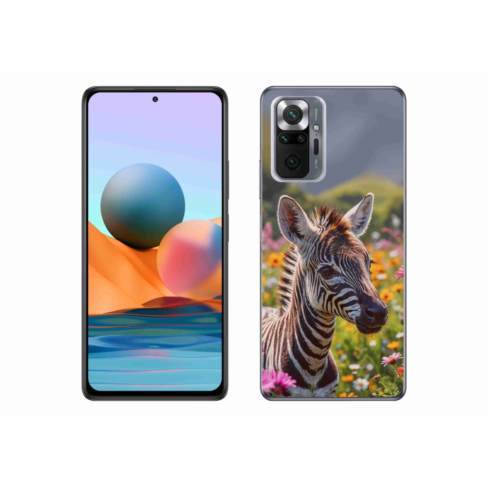 Gél borítás mmCase a Xiaomi Redmi Note 10 Pro számára - zebra a réten