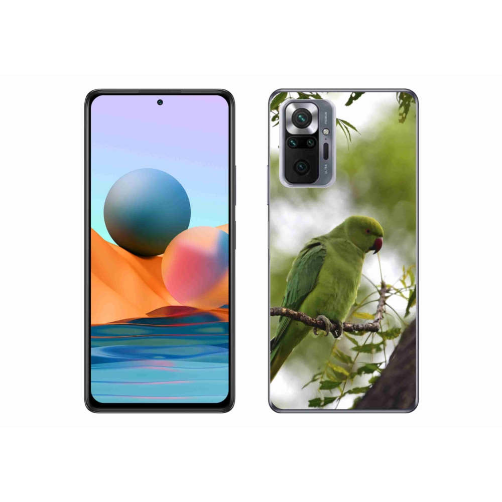 Zselés borítás mmCase a Xiaomi Redmi Note 10 Pro készülékhez - zöld papagáj