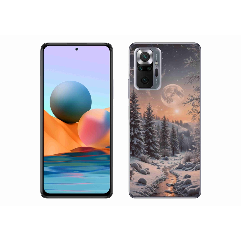 Gél borítás mmCase a Xiaomi Redmi Note 10 Pro számára - téli táj 2