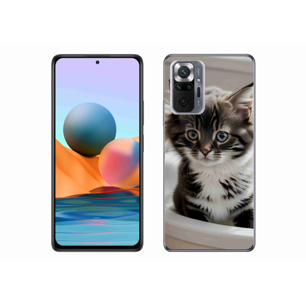 Gél borítás mmCase a Xiaomi Redmi Note 10 Pro készülékhez - kíváncsi cica