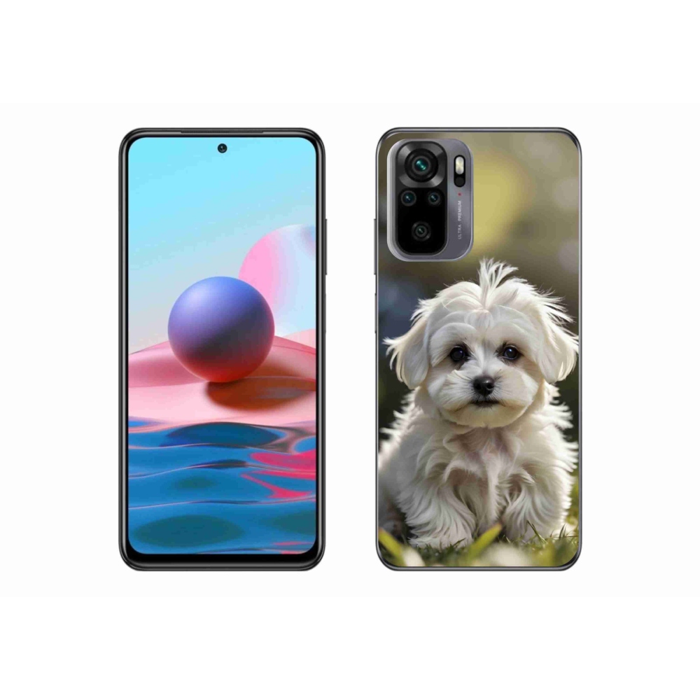 Gél borítás mmCase a Xiaomi Redmi Note 10 készülékhez - aranyos máltai kutya