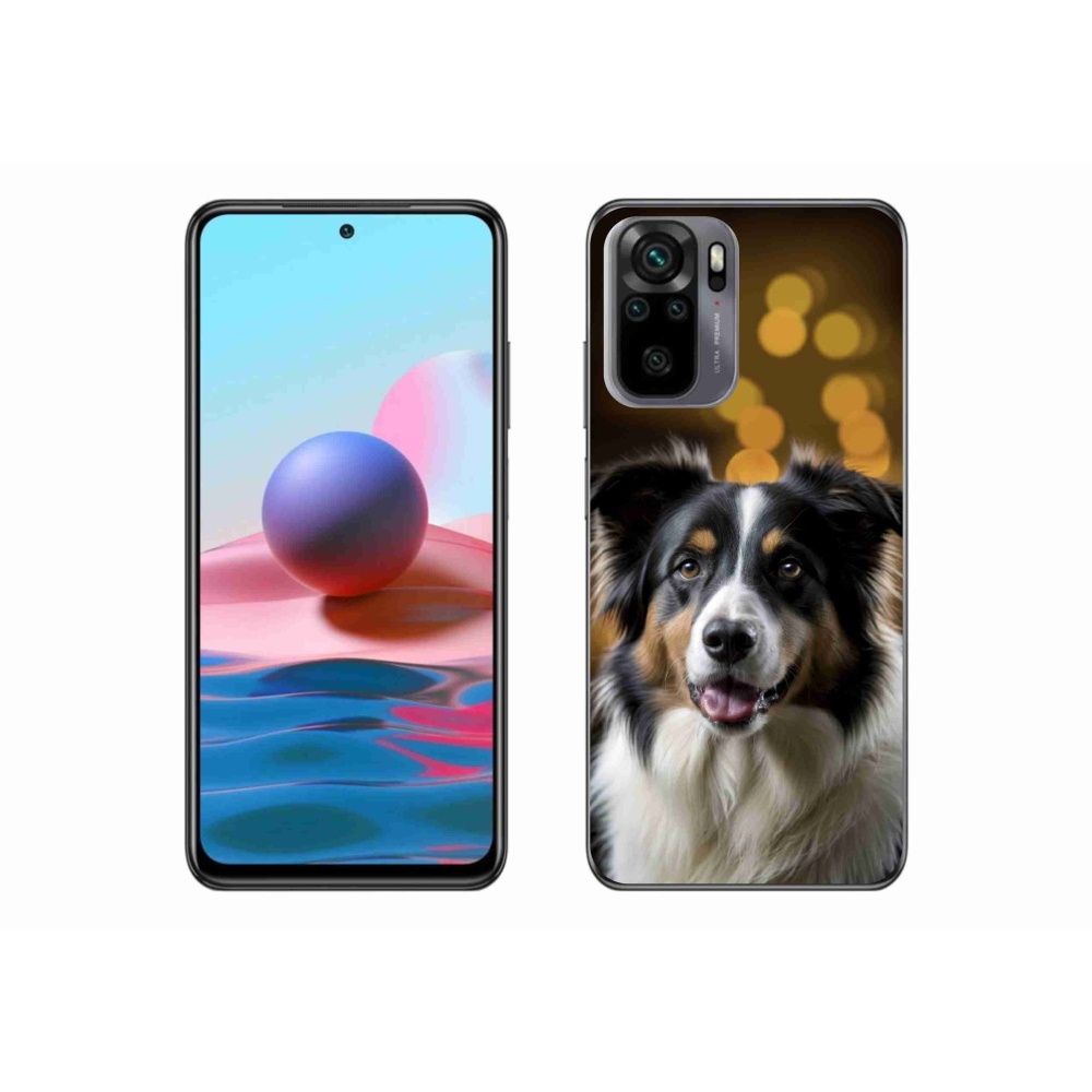 Gél borítás mmCase a Xiaomi Redmi Note 10 készülékhez - mosolygó ausztrál juhászkutya