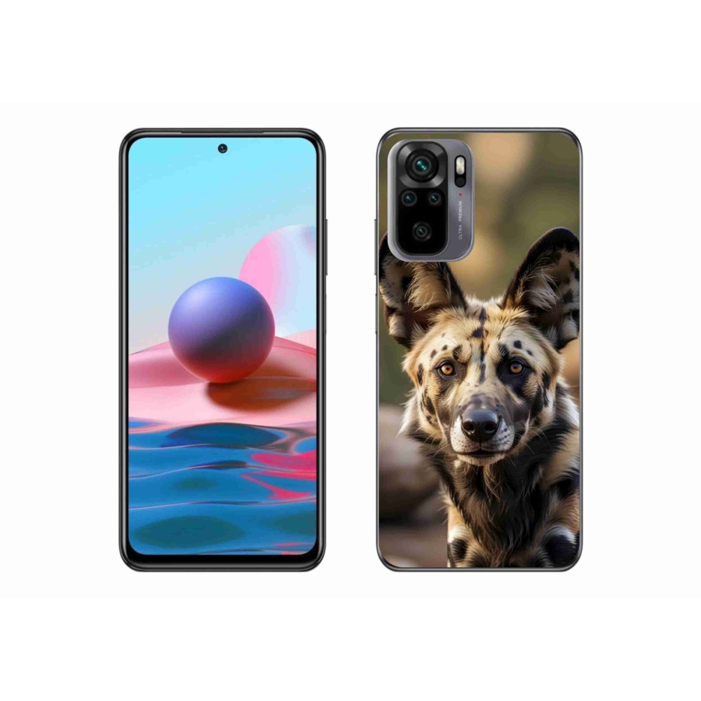 Gél borító mmCase a Xiaomi Redmi Note 10S-hez - afrikai vadkutya