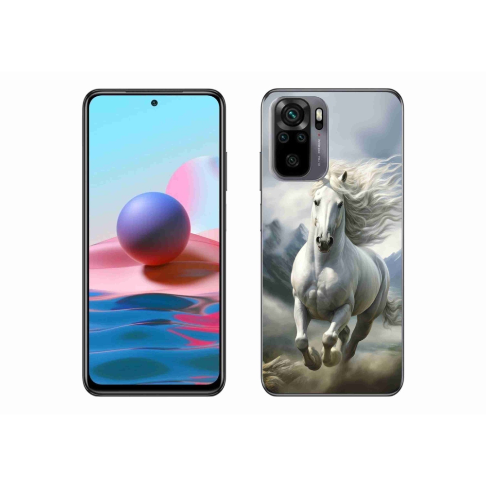Gél borítás mmCase a Xiaomi Redmi Note 10S-hez - futó fehér ló 3