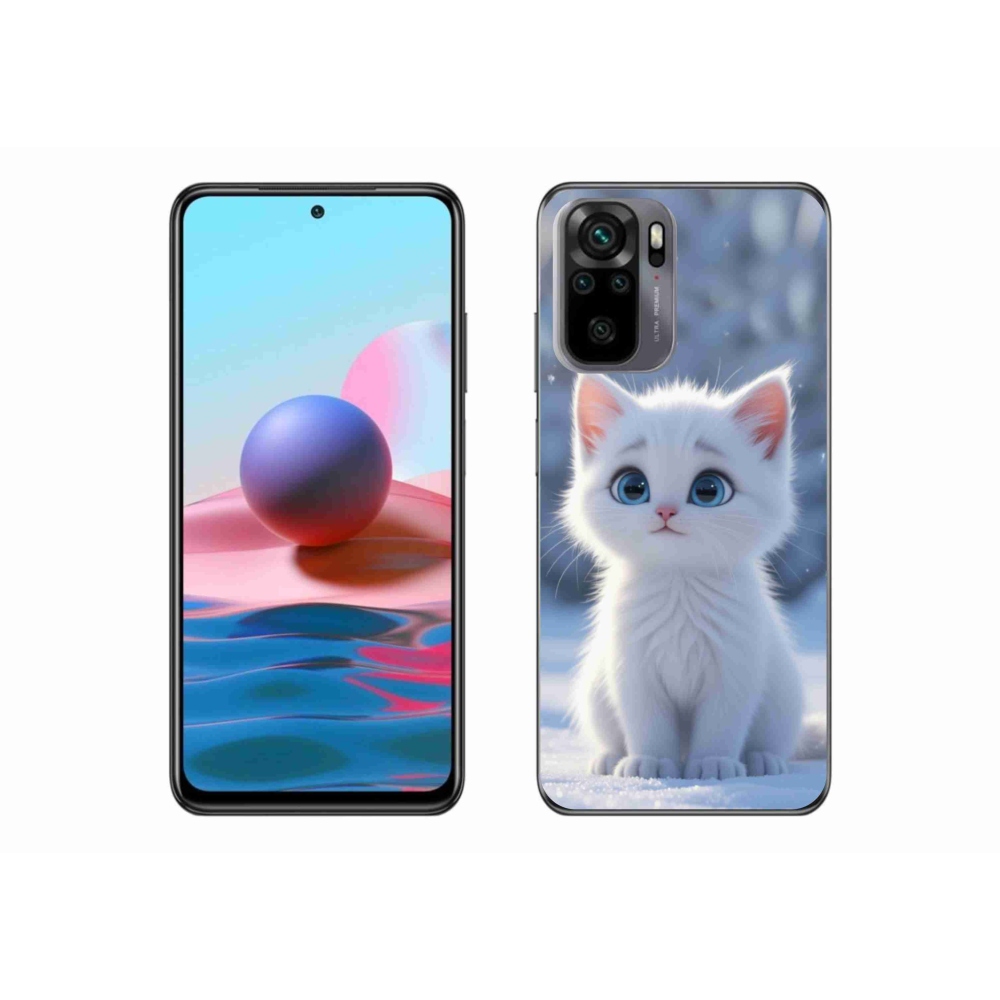 Gél borítás mmCase a Xiaomi Redmi Note 10S-hez - fehér cica 3