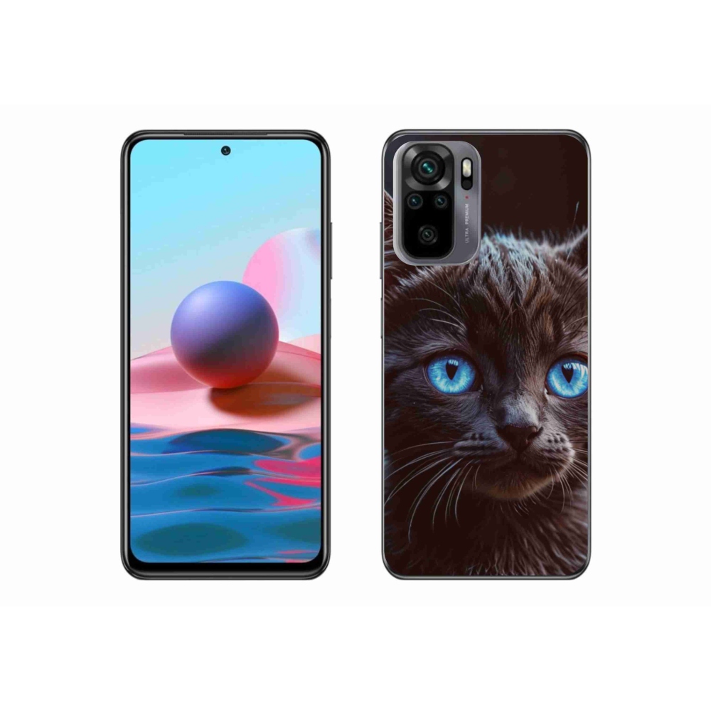 Gél borítás mmCase a Xiaomi Redmi Note 10S-hez - fekete cica 2