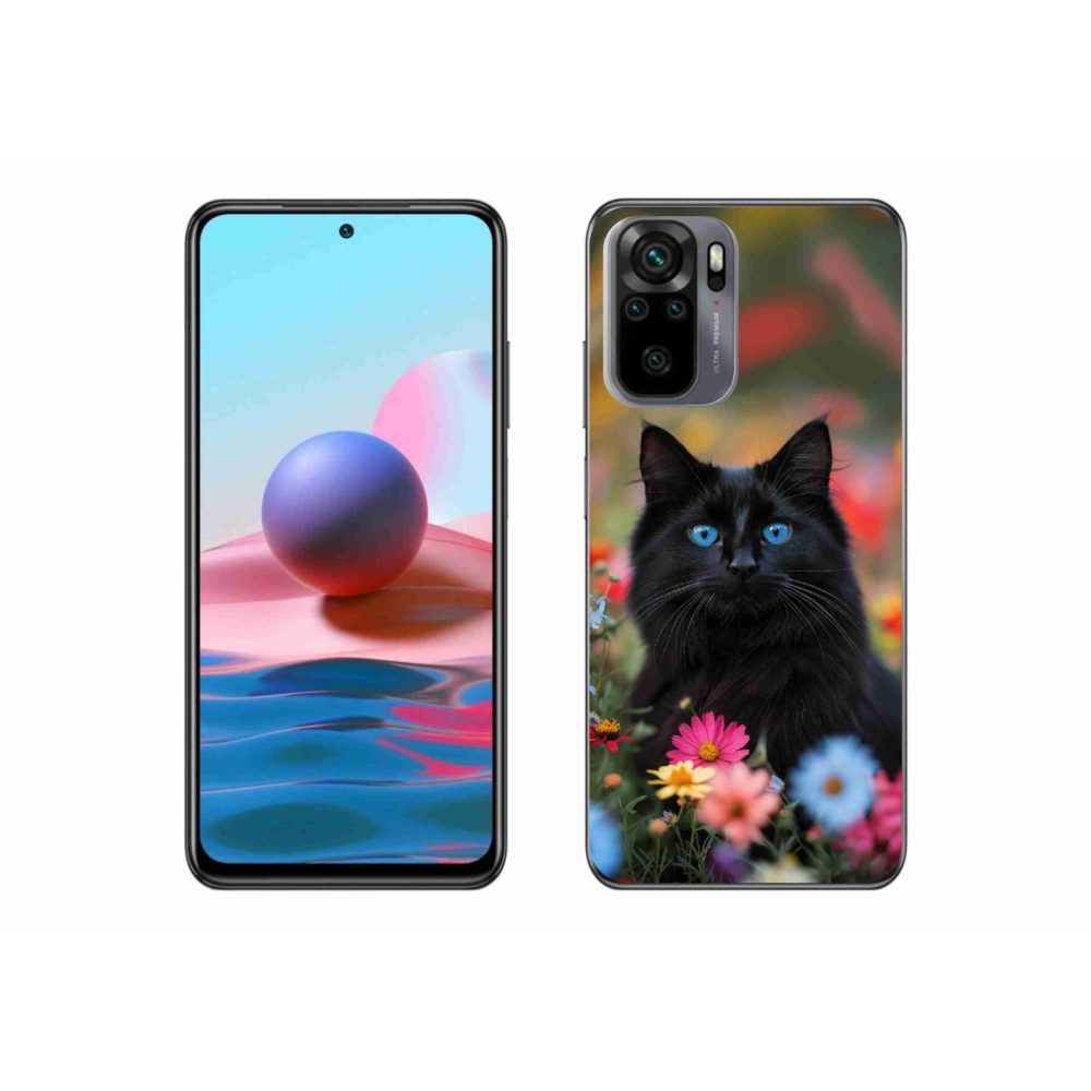 Gél borítás mmCase a Xiaomi Redmi Note 10S-hez - fekete cica 4
