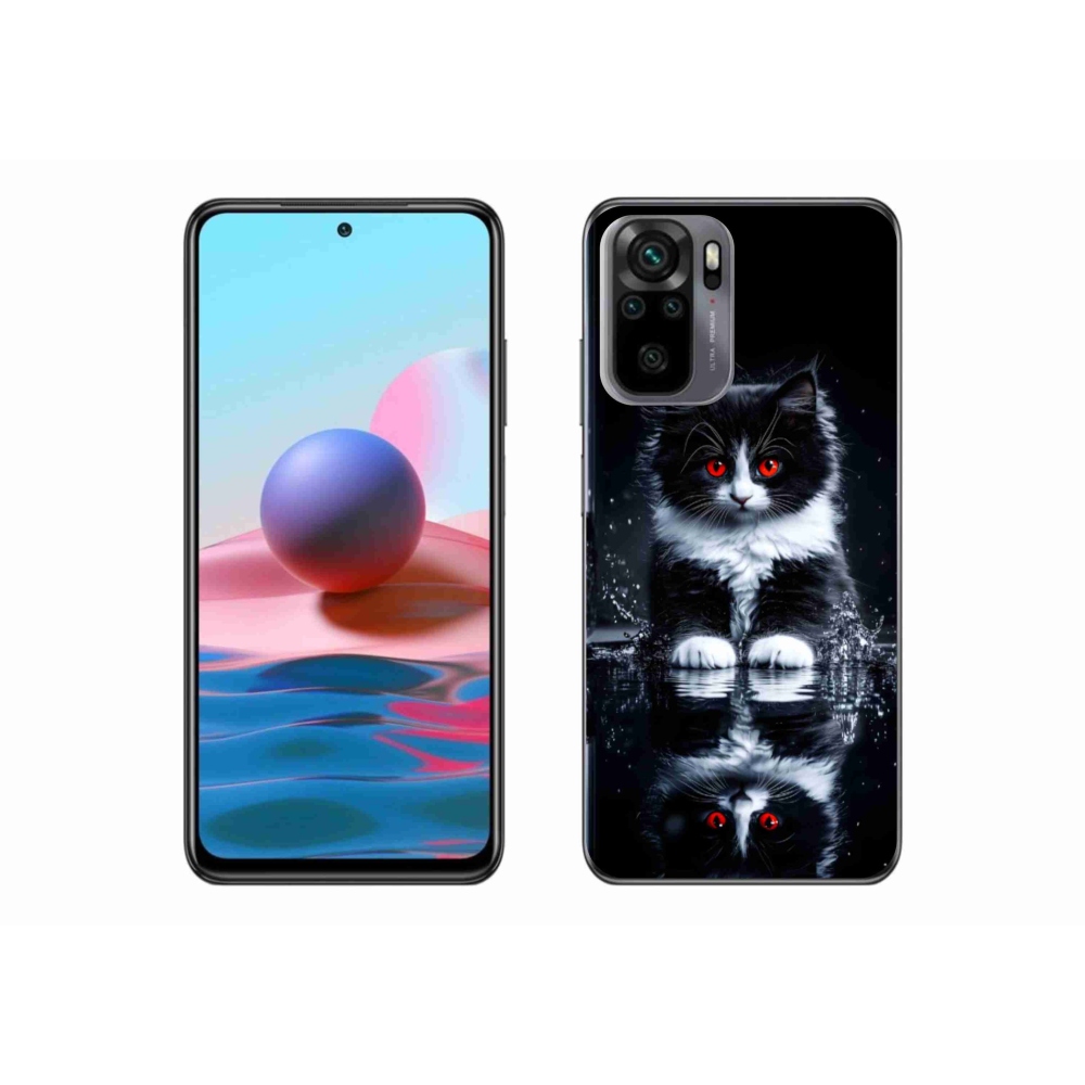 Gél borítás mmCase a Xiaomi Redmi Note 10S-hez - fekete és fehér cica