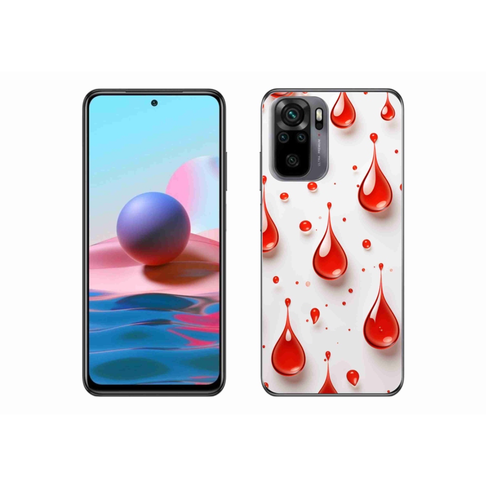 Gél borítás mmCase a Xiaomi Redmi Note 10S-hez - piros cseppek