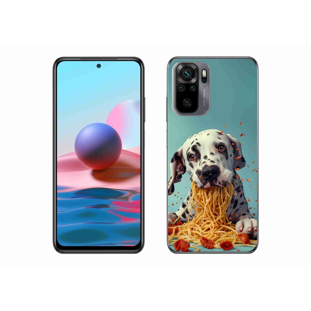 Gél borítás mmCase a Xiaomi Redmi Note 10S-hez - Dalmata és spagetti