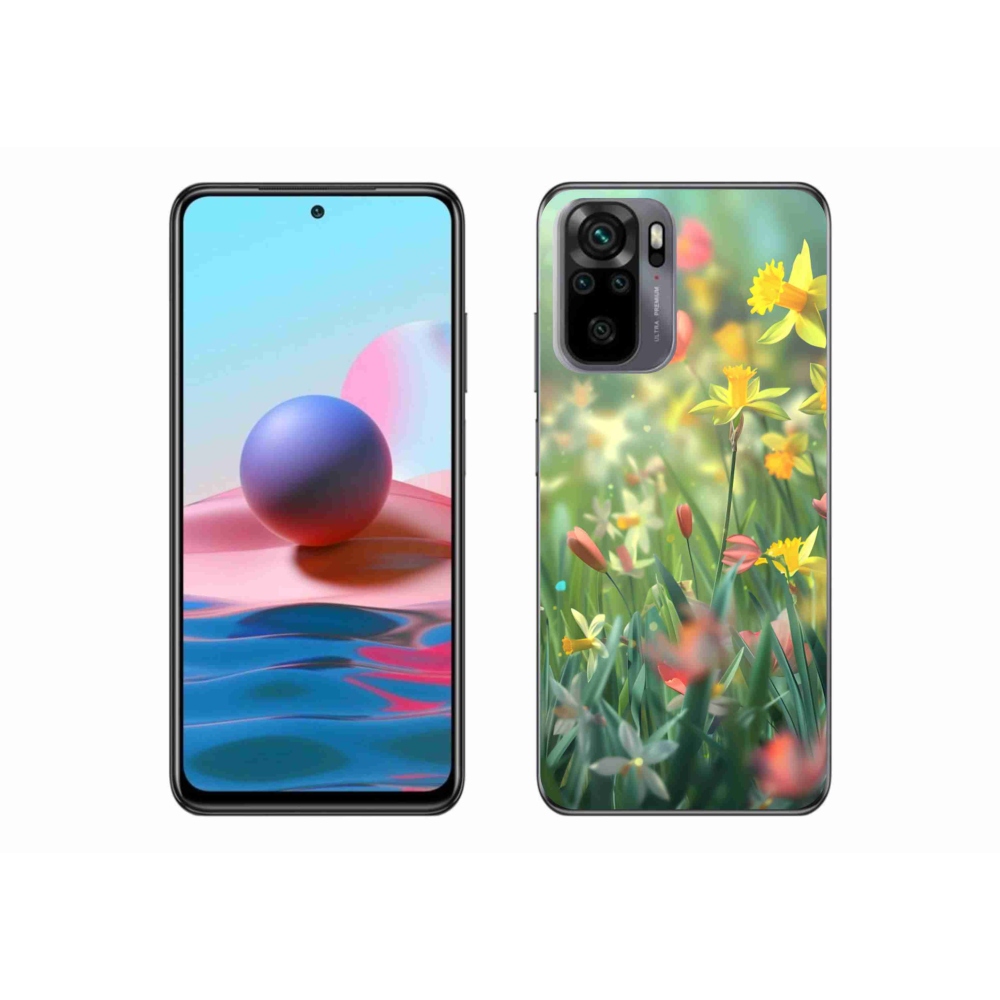 Gél borító mmCase a Xiaomi Redmi Note 10S-hez - tavaszi virágok