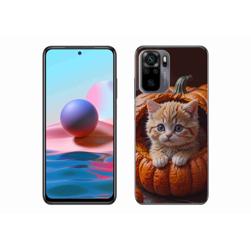 Gél borító mmCase a Xiaomi Redmi Note 10S-hez - cica és tök 2