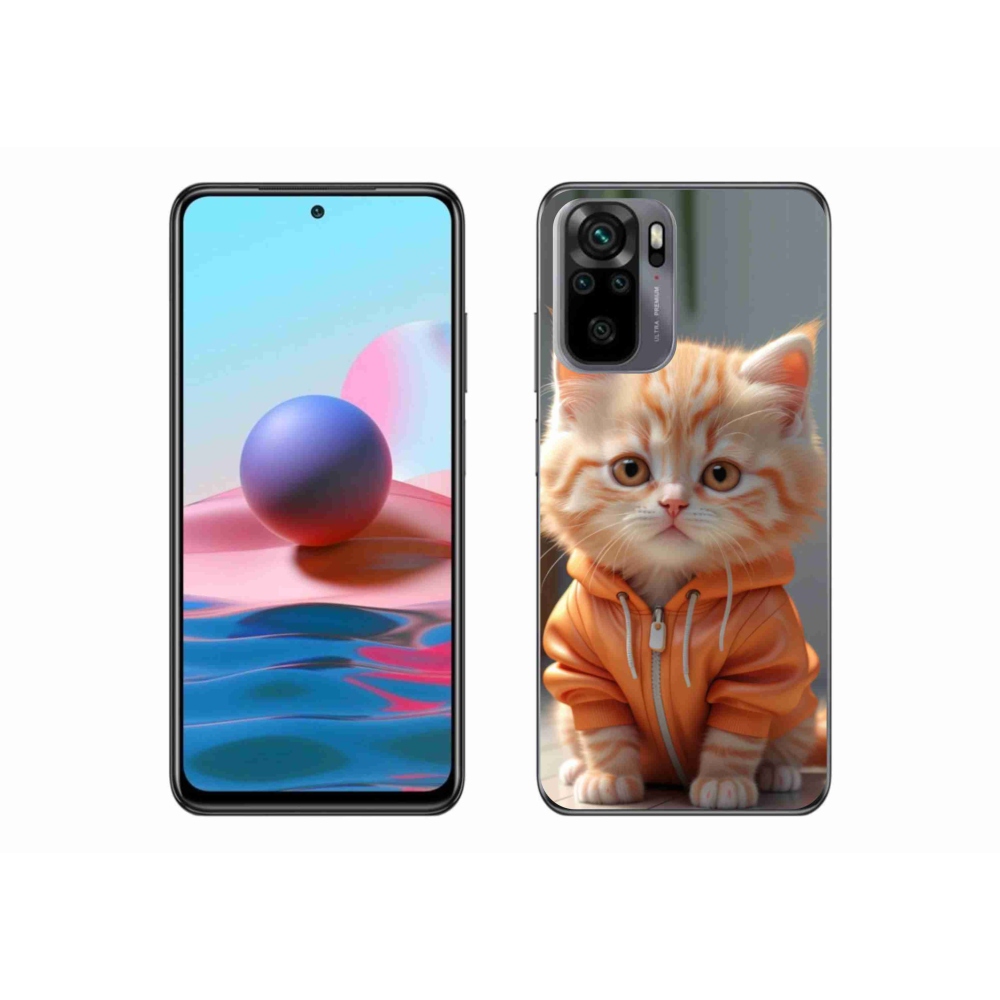 Gél borítás mmCase a Xiaomi Redmi Note 10S-hez - cica melegítőben