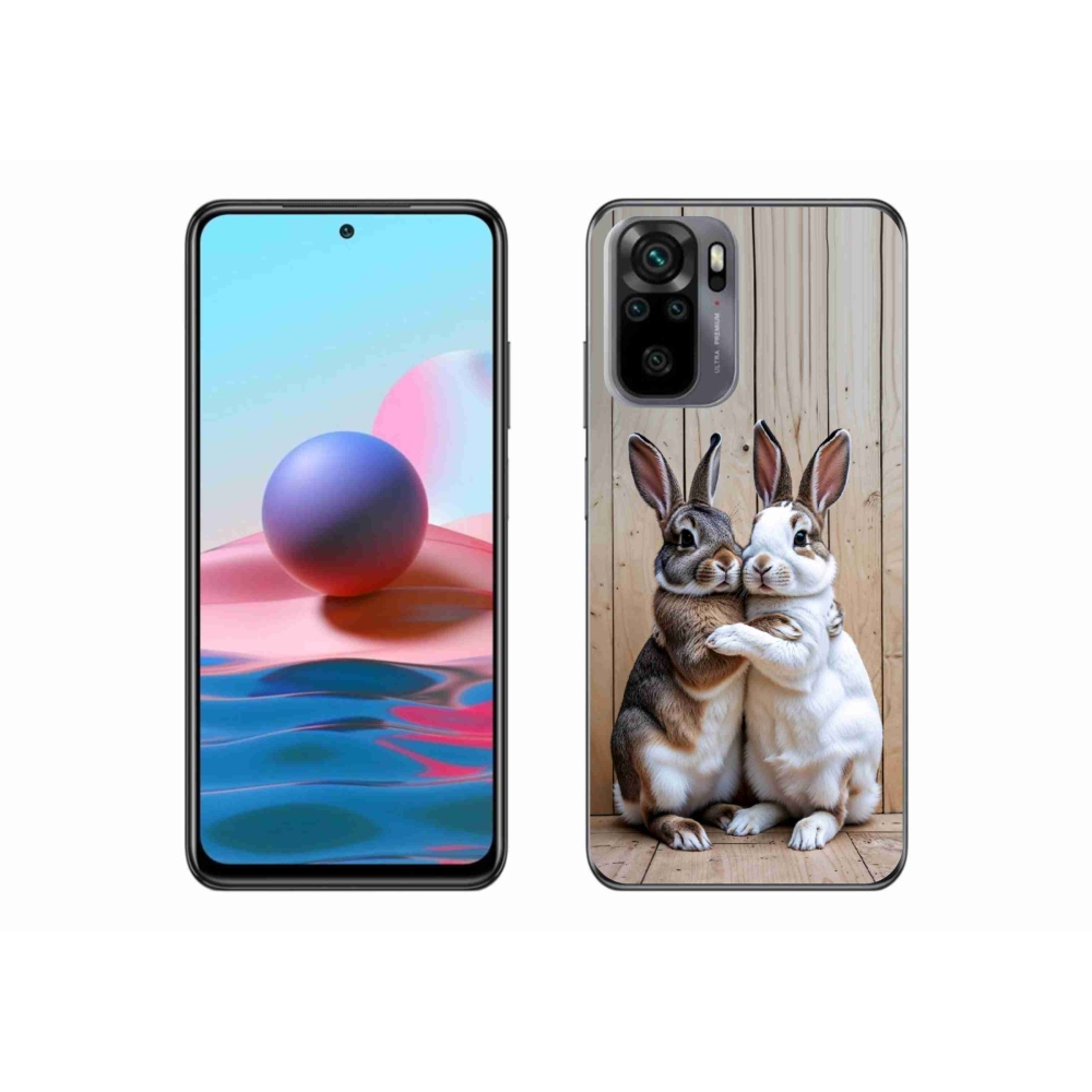 Gél borítás mmCase a Xiaomi Redmi Note 10S-hez - nyúl pár