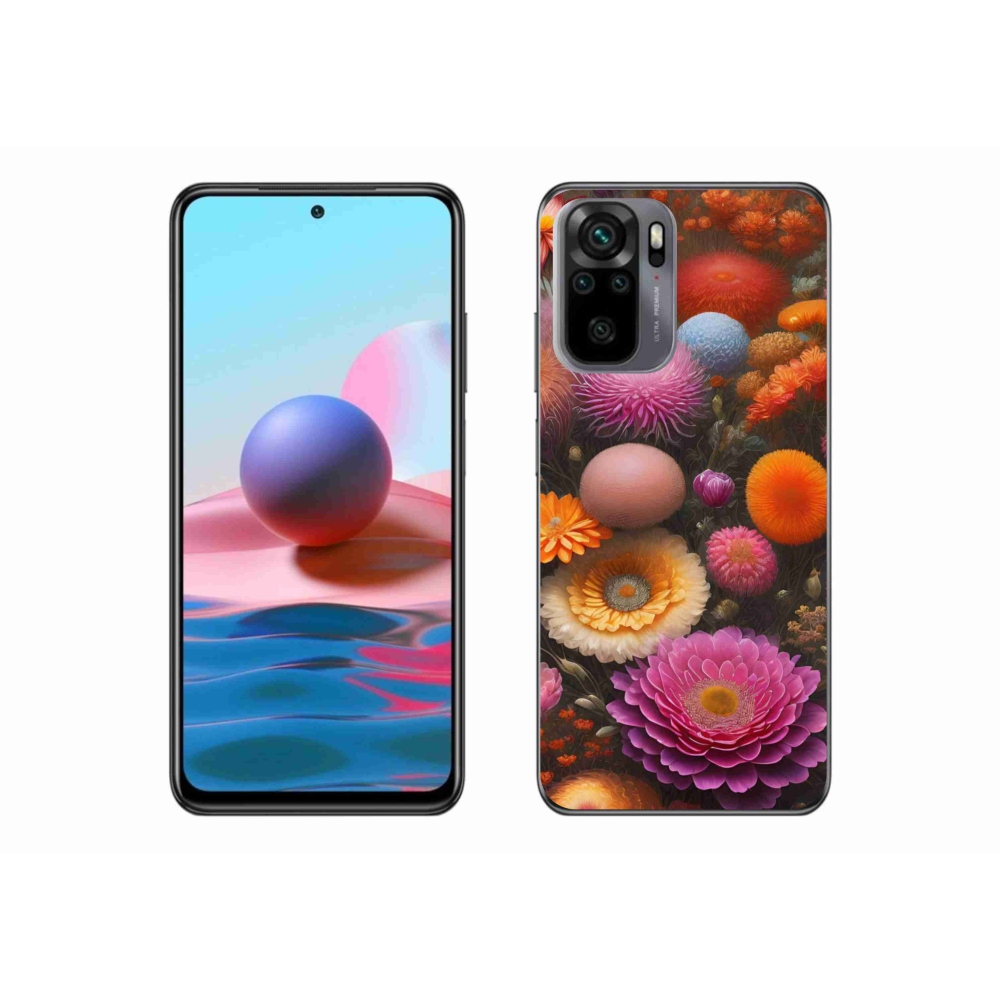 Gél borító mmCase a Xiaomi Redmi Note 10S számára - virágos kompozíció