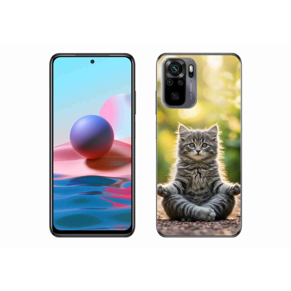 Gél borító mmCase a Xiaomi Redmi Note 10S-hez - meditáló cica