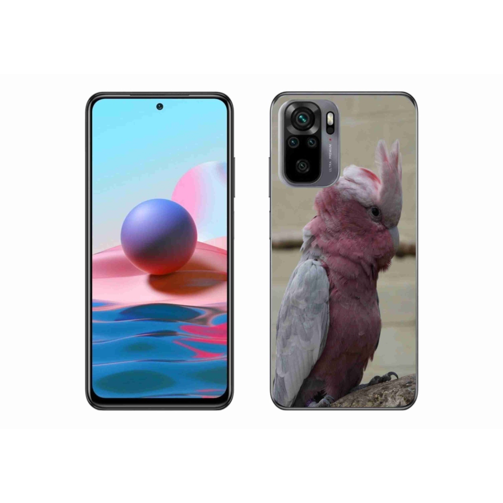 Gél borítás mmCase a Xiaomi Redmi Note 10S-hez - papagáj kakadu rózsaszínű