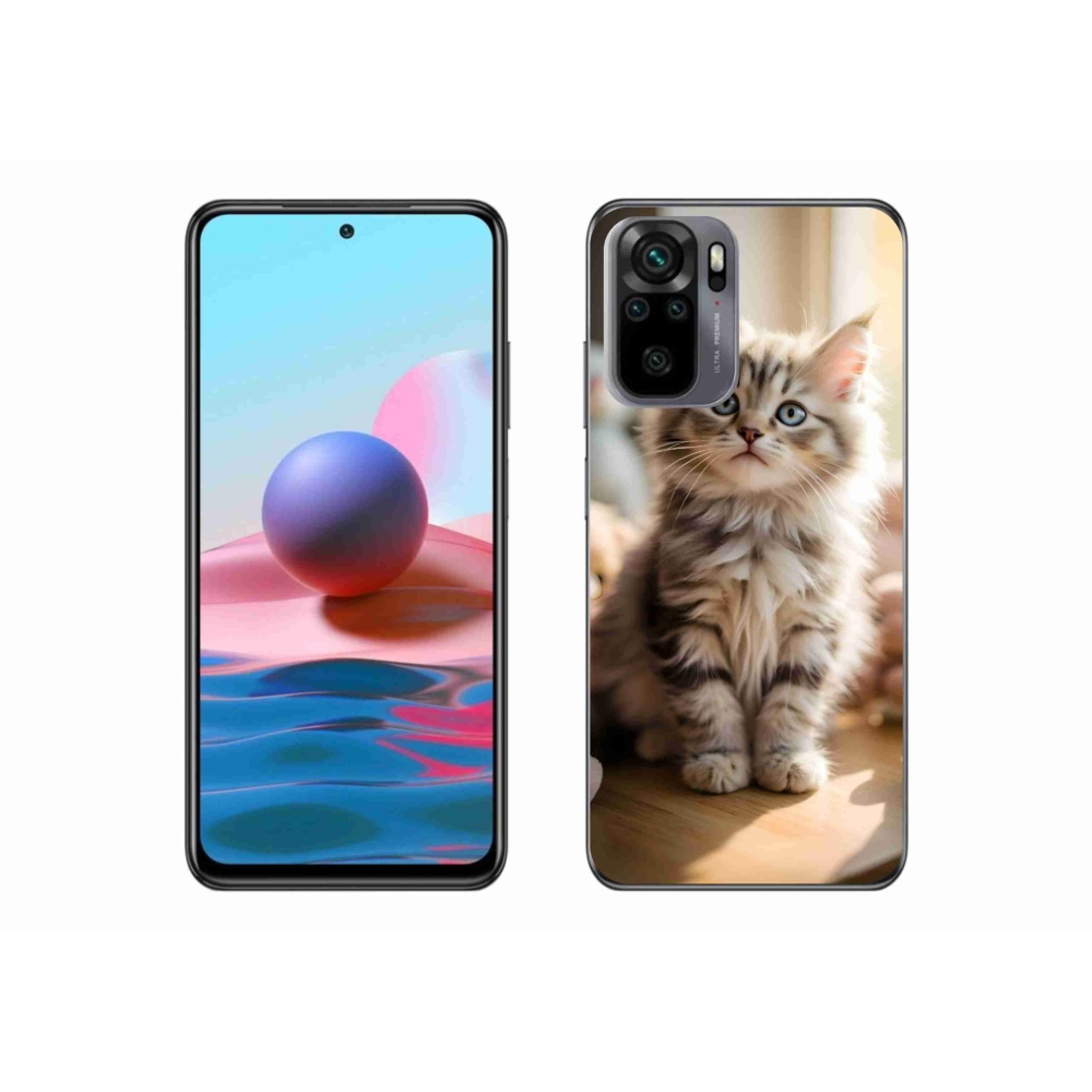 Gél borító mmCase a Xiaomi Redmi Note 10S-hez - aranyos cica 10