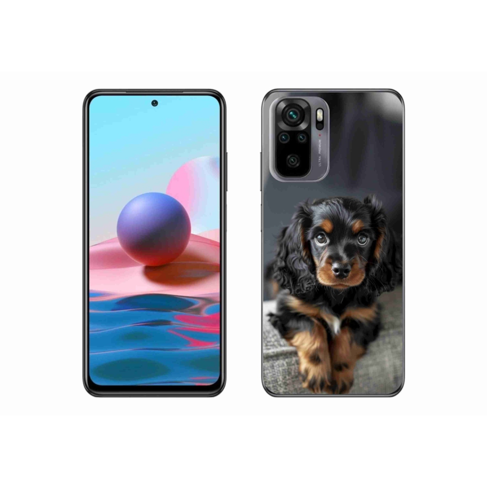 Gél borítás mmCase a Xiaomi Redmi Note 10S-hez - aranyos hosszú szőrű tacskó