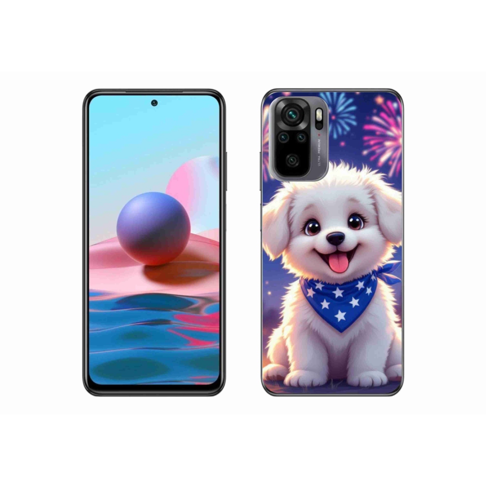 Gél borítás mmCase a Xiaomi Redmi Note 10S-hez - ünnepi kölyökkutya