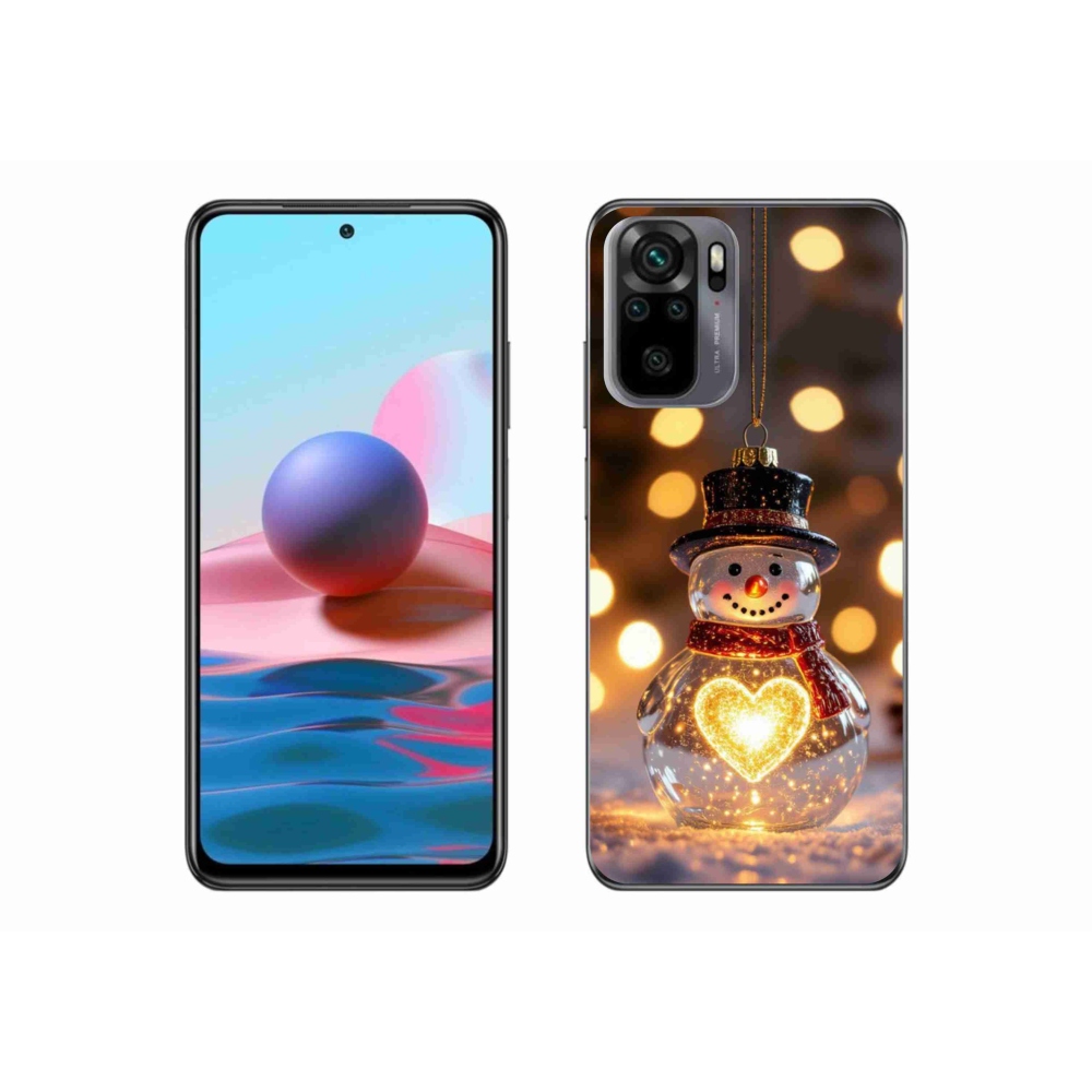 Gél borítás mmCase a Xiaomi Redmi Note 10S-hez - karácsonyi hóember