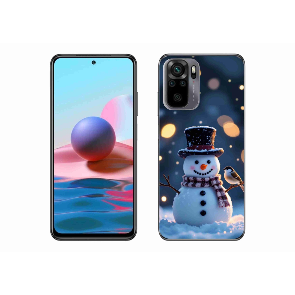Gél borítás mmCase a Xiaomi Redmi Note 10S-hez - karácsonyi hóember
