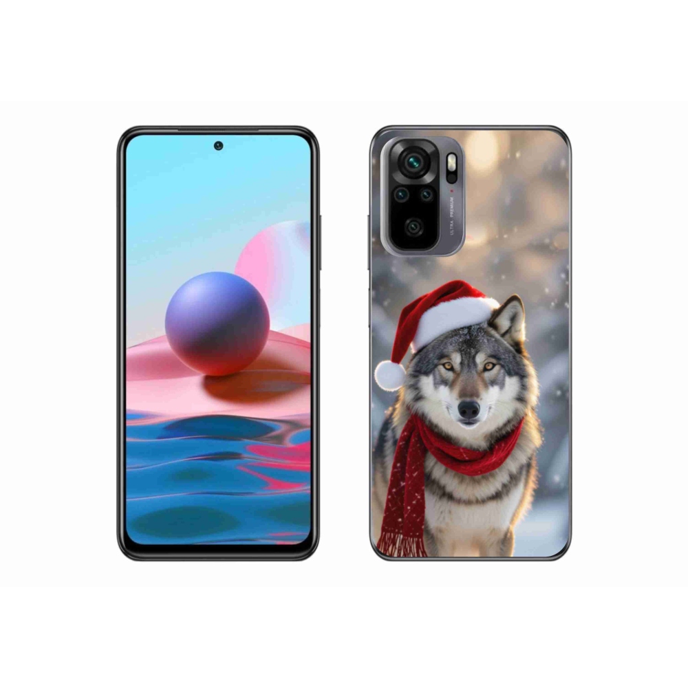 Gél borítás mmCase a Xiaomi Redmi Note 10S-hez - Karácsonyi farkas