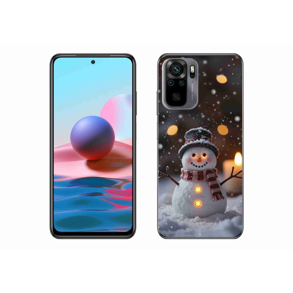 Gél borító mmCase a Xiaomi Redmi Note 10S-hez - boldog hóember