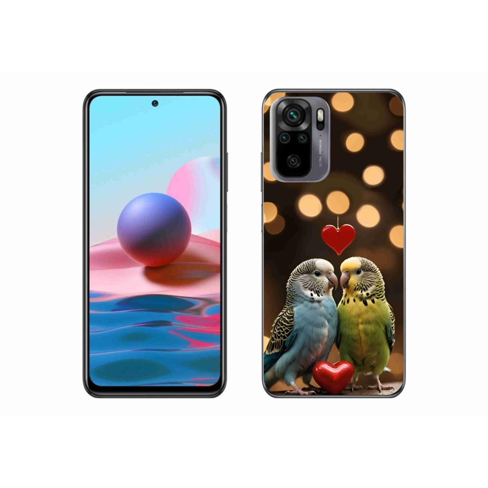 Gél borítás mmCase a Xiaomi Redmi Note 10S-hez - szerelmes papagájok