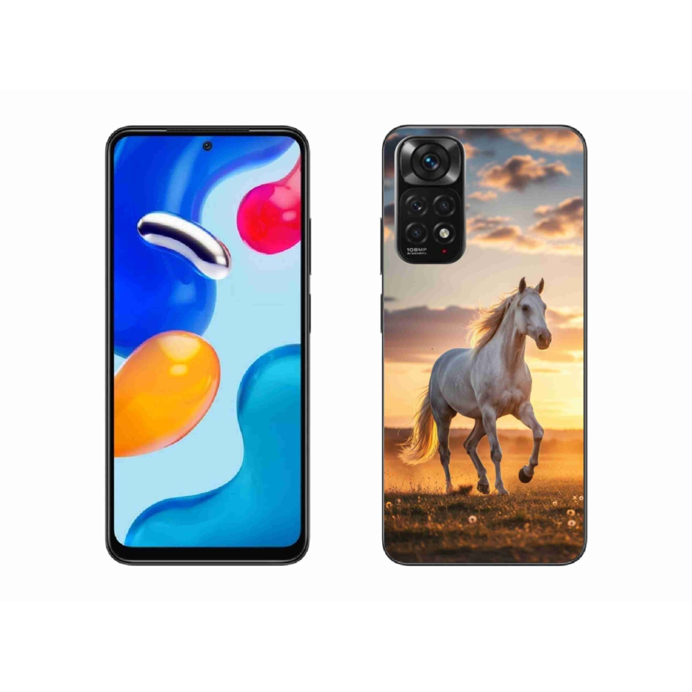 Gél borítás mmCase a Xiaomi Redmi Note 11 4G-hez - futó fehér ló 2