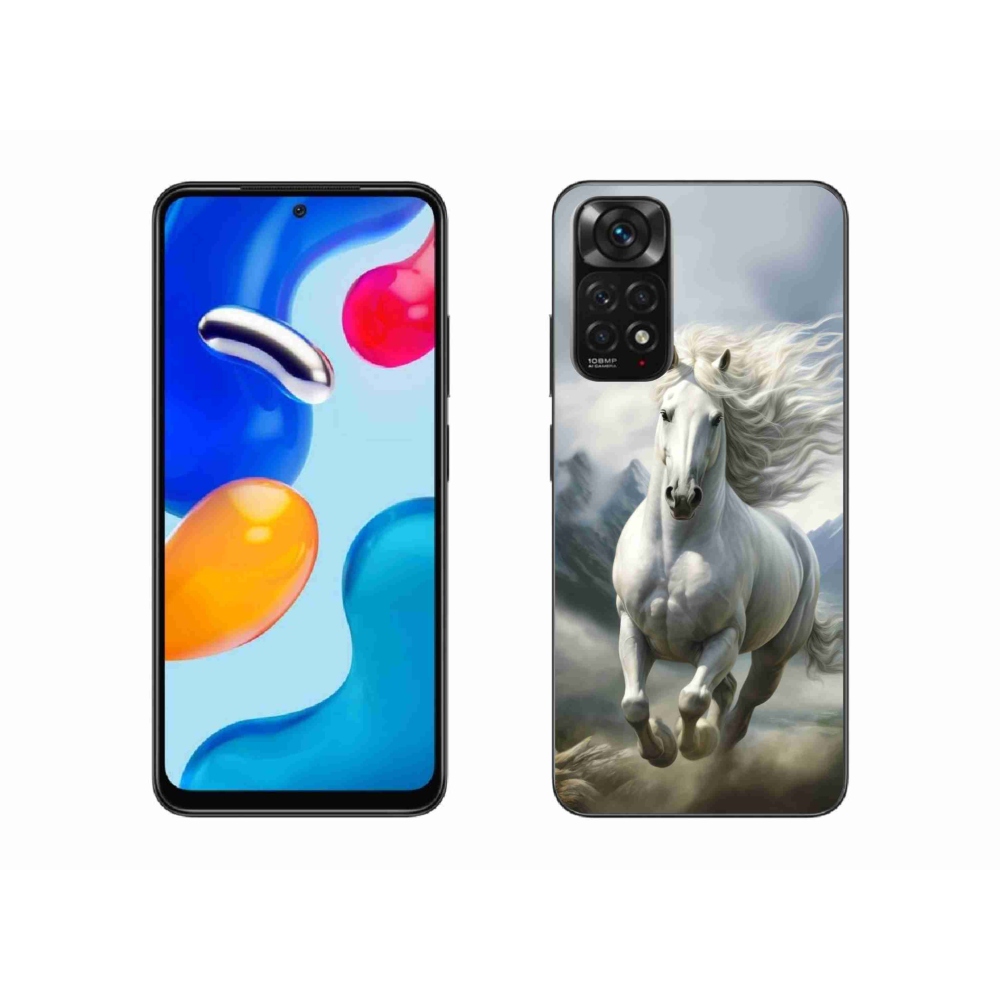 Gél borító mmCase a Xiaomi Redmi Note 11 4G - futó fehér ló 3