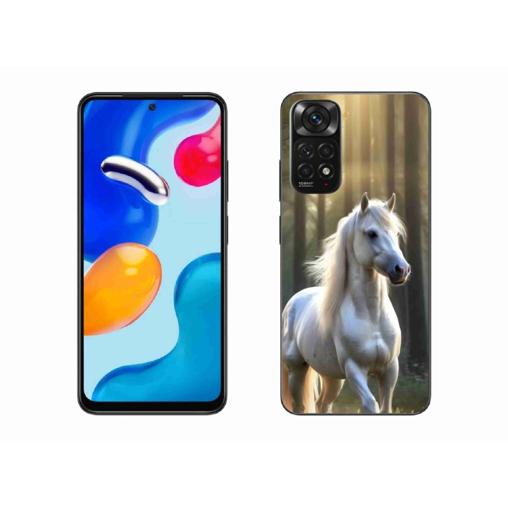 Gél borítás mmCase a Xiaomi Redmi Note 11 4G-hez - fehér ló 3