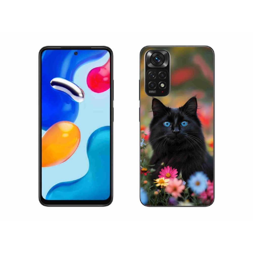 Gél borítás mmCase a Xiaomi Redmi Note 11 4G-hez - fekete cica 4