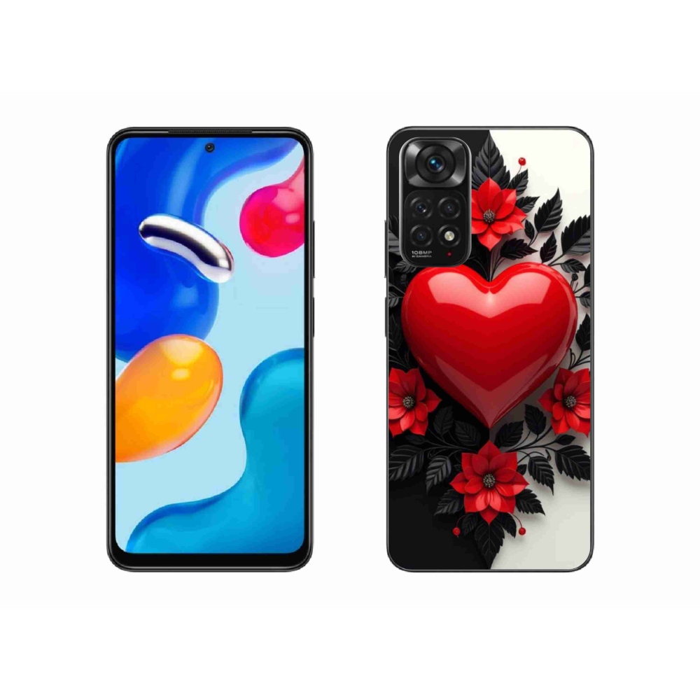 Gél borítás mmCase a Xiaomi Redmi Note 11 4G-hez - piros szív